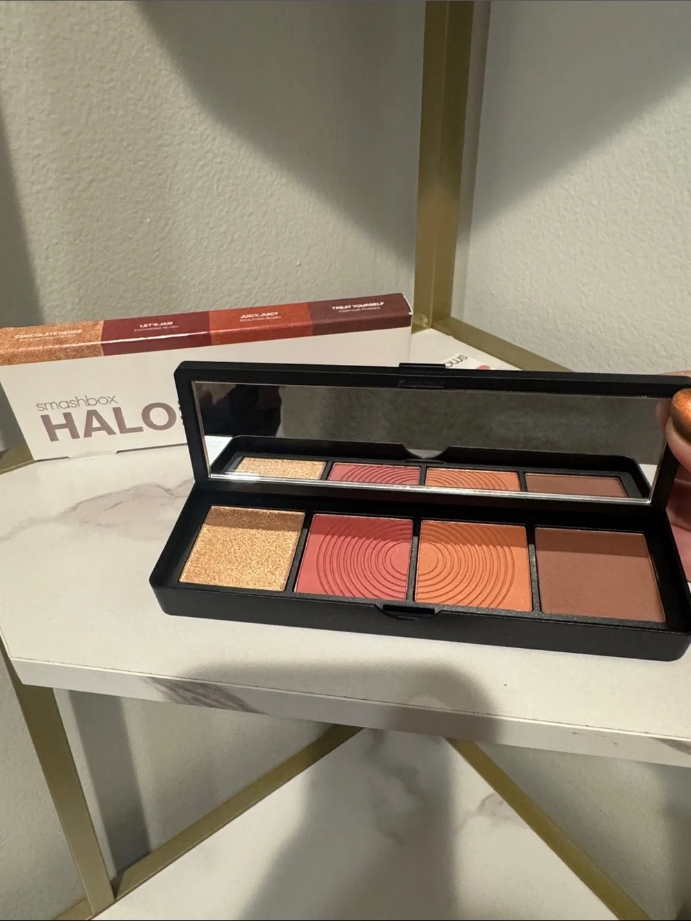 Smashbox Halo Sculpt + Glow Contour, Blush + Highlighter Palette With Vitamin E